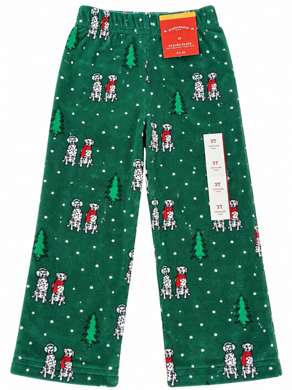 WONDERLAND Green Dalmatian & Tree Pajama Pants